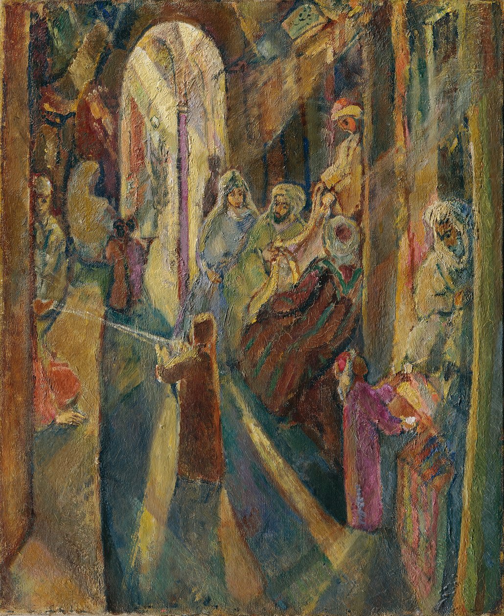 Bazar in Oriente da Eugen von Kahler