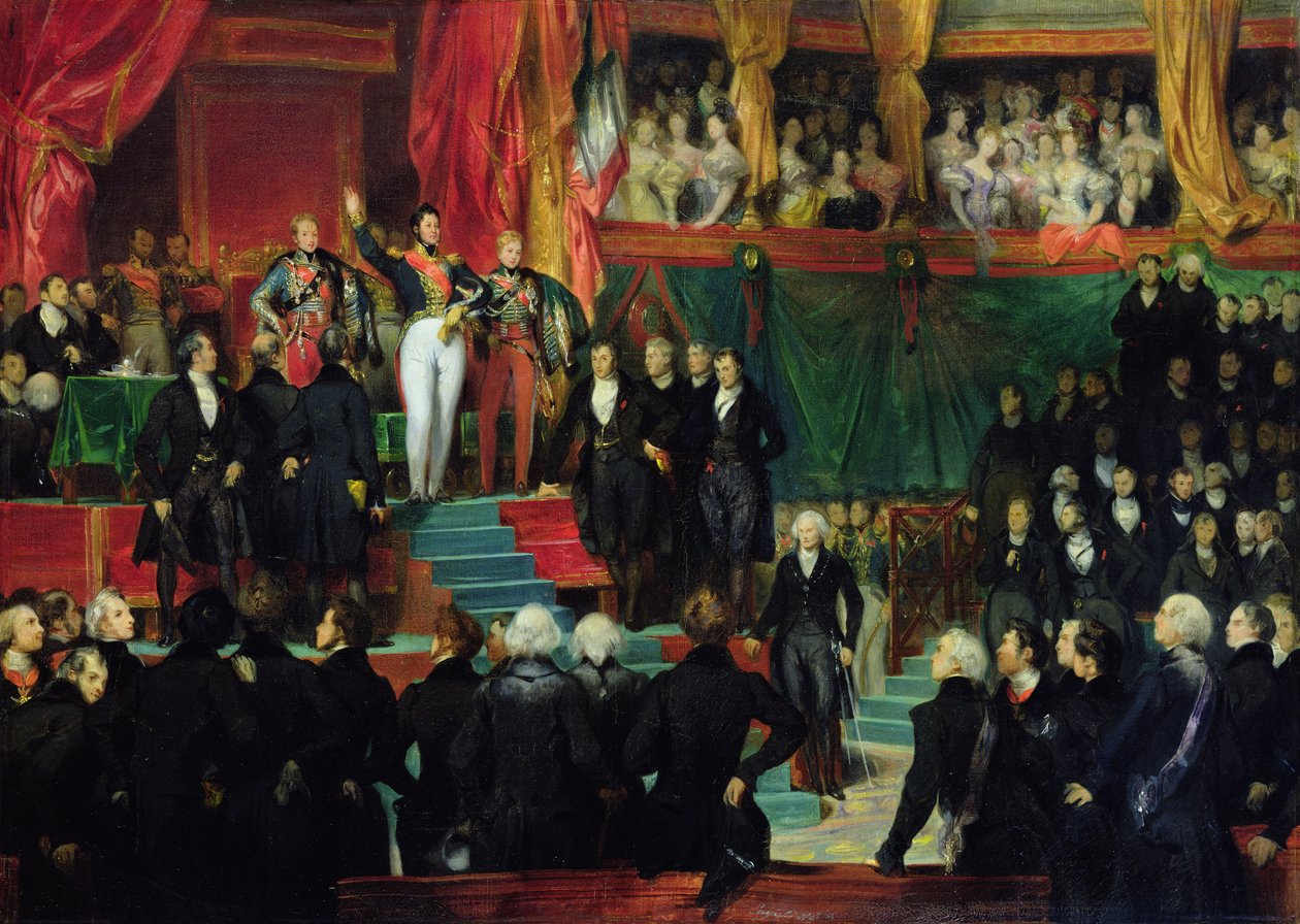 Luigi Filippo (1773-1850) giura come re davanti alla Camera dei Deputati, 9 agosto 1830 da Eugene Deveria
