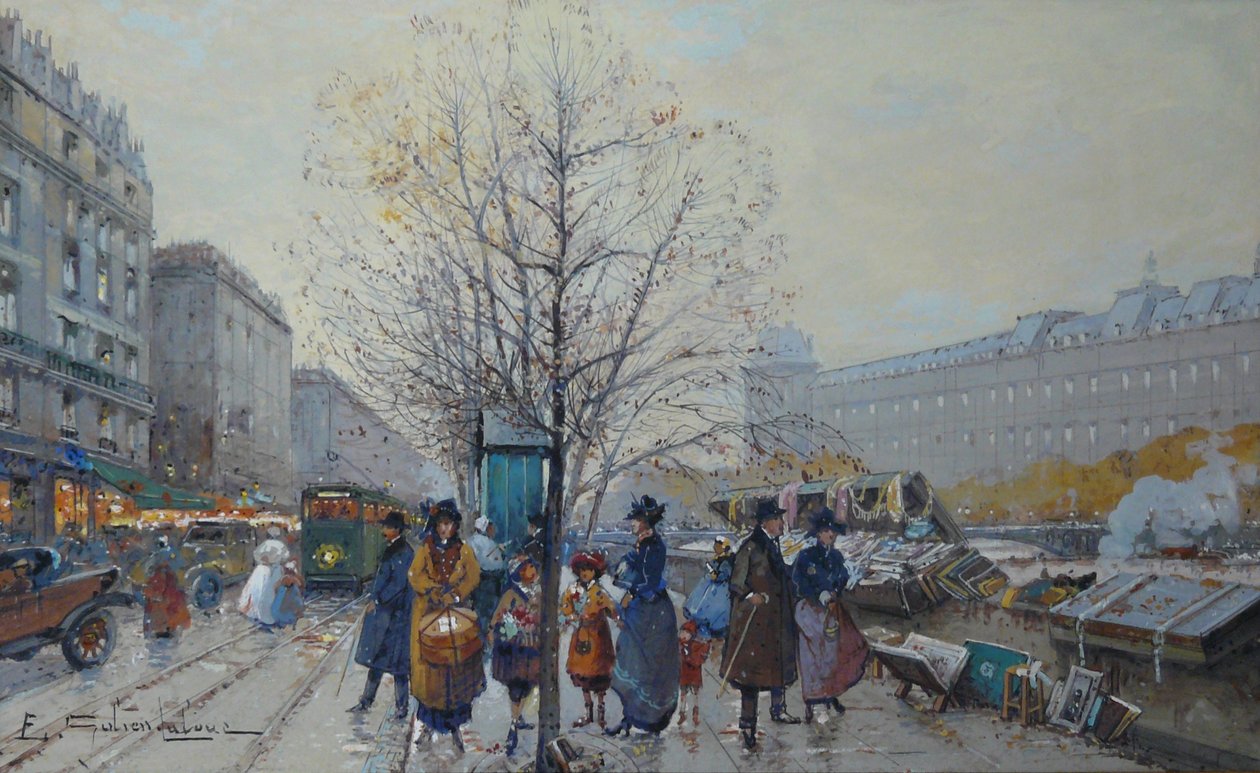 I bouquinistes da Eugene Galien Laloue
