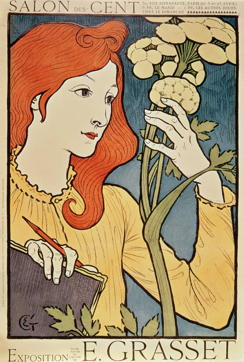 Salon des Cent, 1894 (litografia a colori) da Eugene Grasset