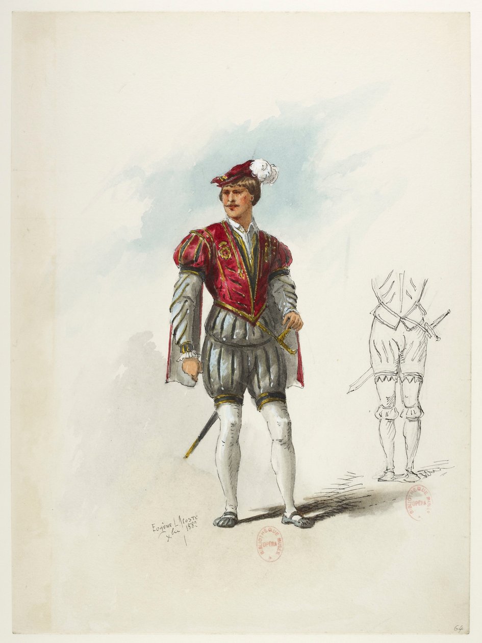 Saint-Saëns - Enrico VIII - Bozzetti di costumi - Lacoste - 64. Costume da Eugene Lacoste