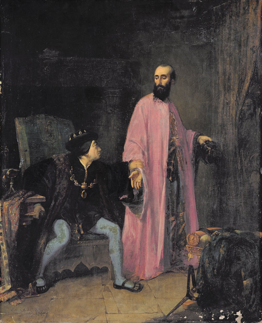Luigi XI (1423-83) e il suo medico, 1857 da Eugene Lagier