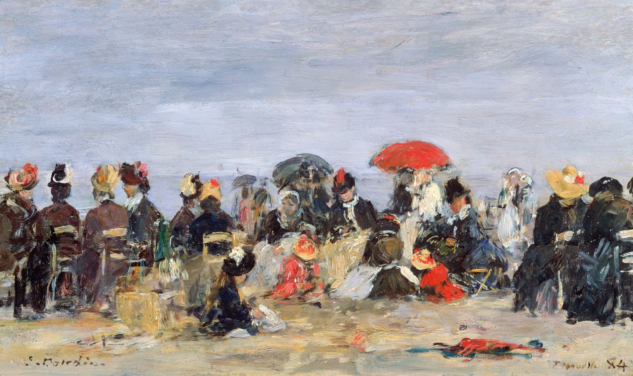 Figure su una Spiaggia, 1884 da Eugene Louis Boudin