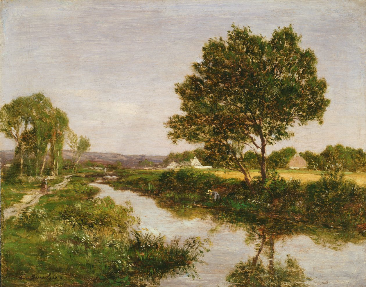 Fiume alla Periferia di Quimper, 1854-57 da Eugene Louis Boudin