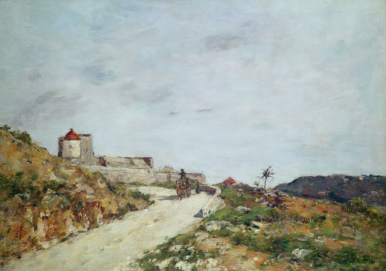 La strada per la cittadella a Villefranche da Eugene Louis Boudin