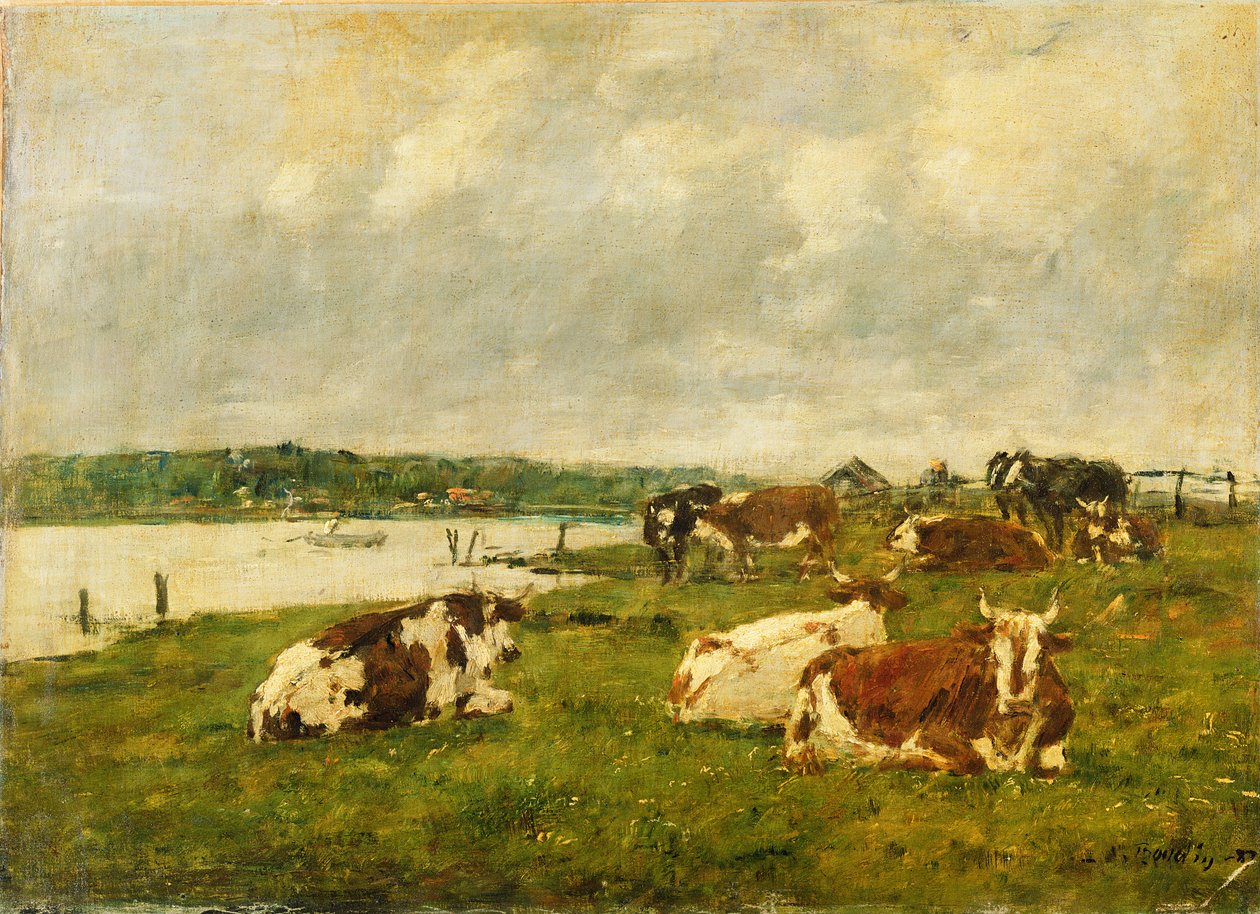 La valle del Touques, 1887 da Eugene Louis Boudin