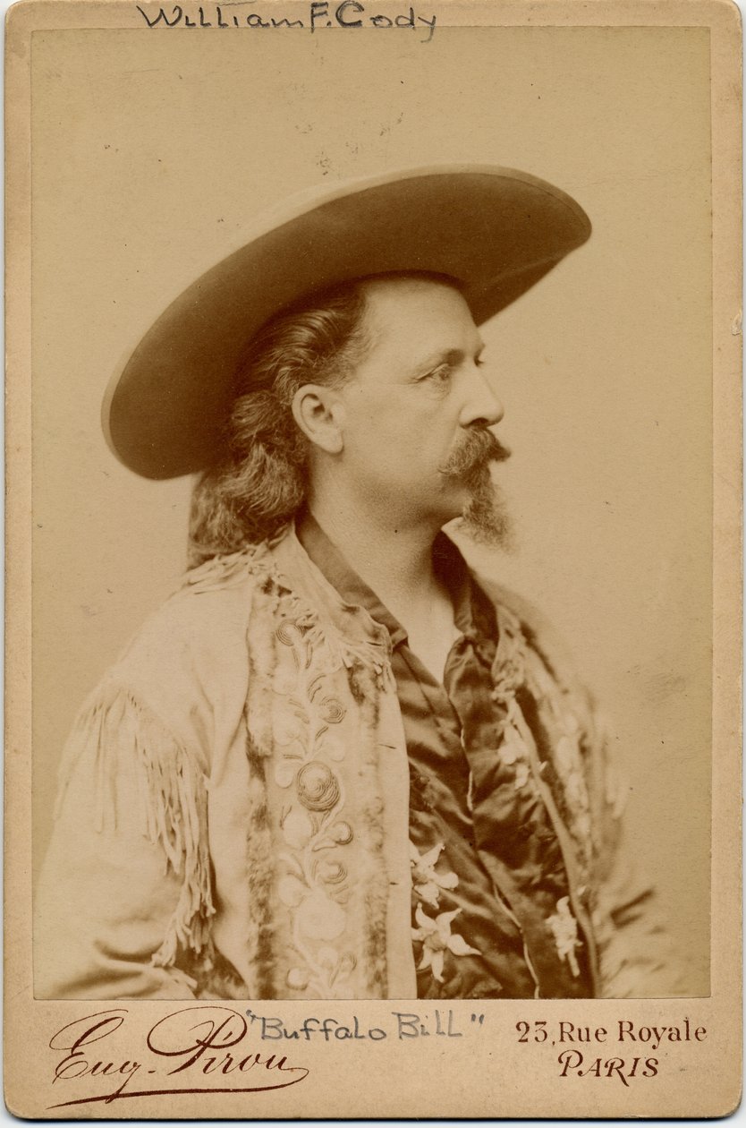 William Frederick Cody, Buffalo Bill (1846-1917), soldato e performer americano da Eugene Pirou
