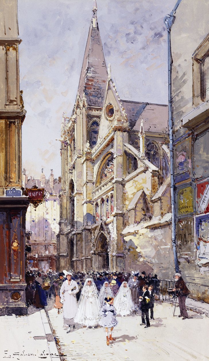 Le Comunioni a Parigi da Eugene Galien Laloue