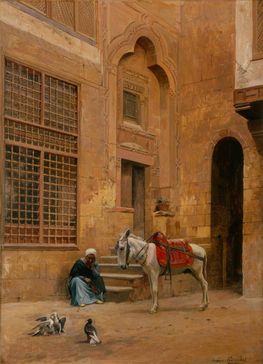 Il cortile da Eugene Alexis Girardet