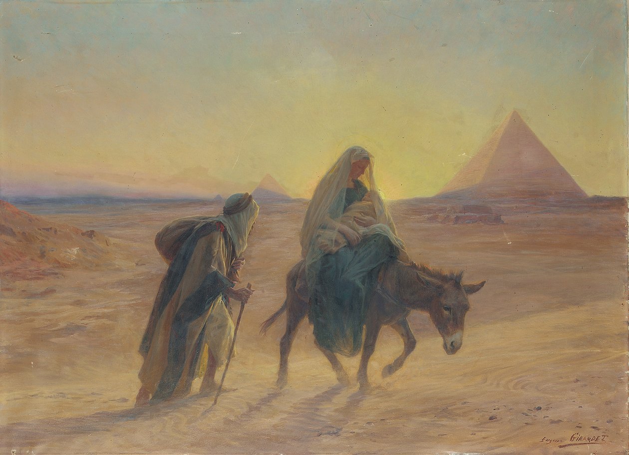 La fuga in Egitto da Eugene Alexis Girardet