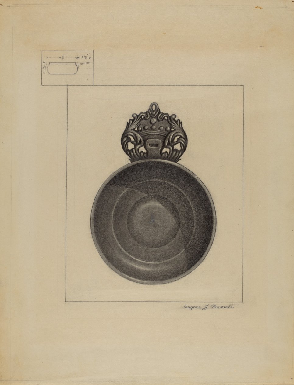 Scodella di peltro da Eugene Barrell