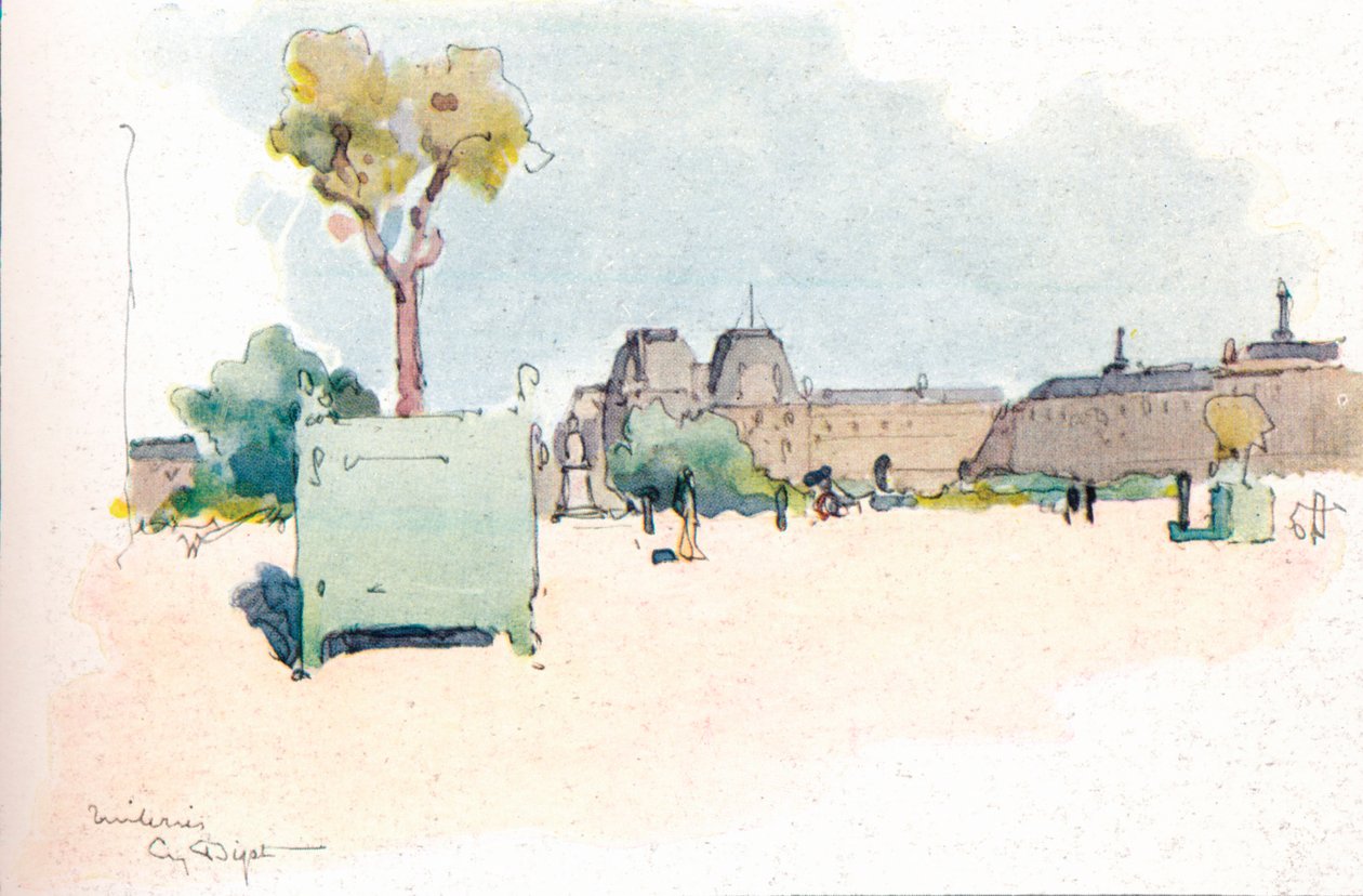 Les Tuileries, 1915 da Eugene Bejot