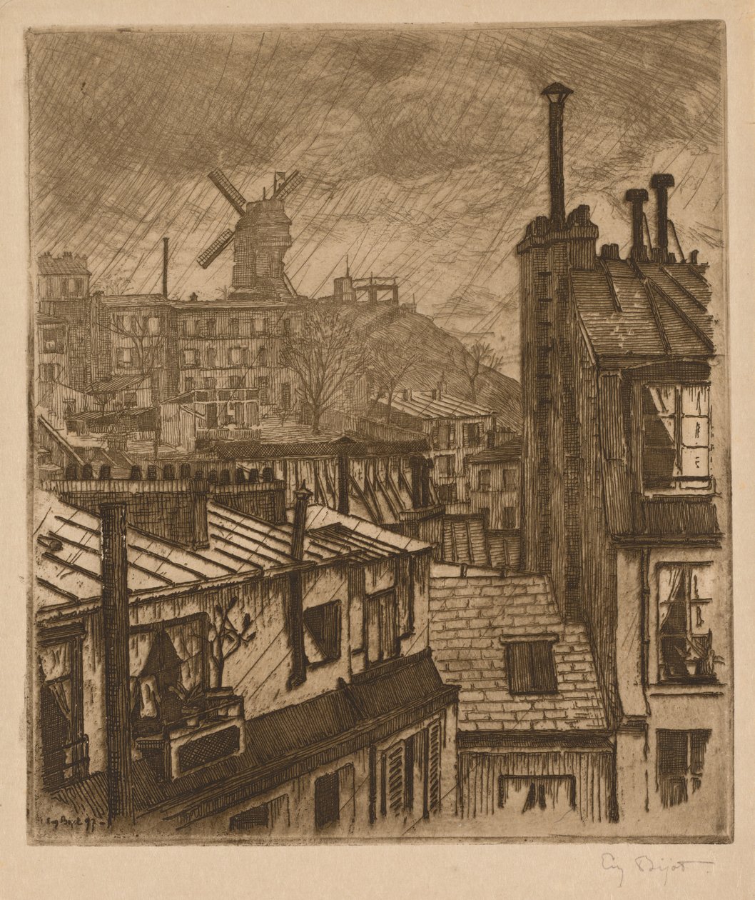 Montmartre, le Moulin de la Galette, 1897 da Eugene Bejot