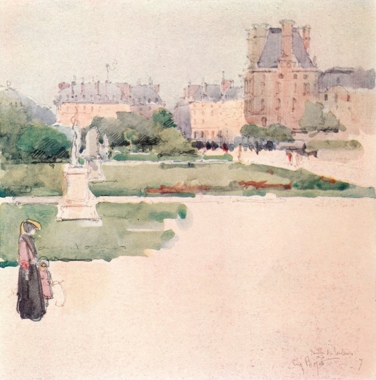I giardini delle Tuileries da Eugene Bejot