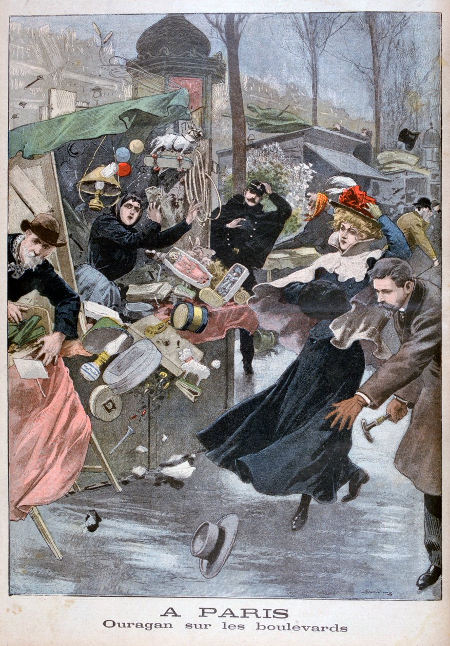 Uragano sui boulevard, Parigi da Eugene Damblans