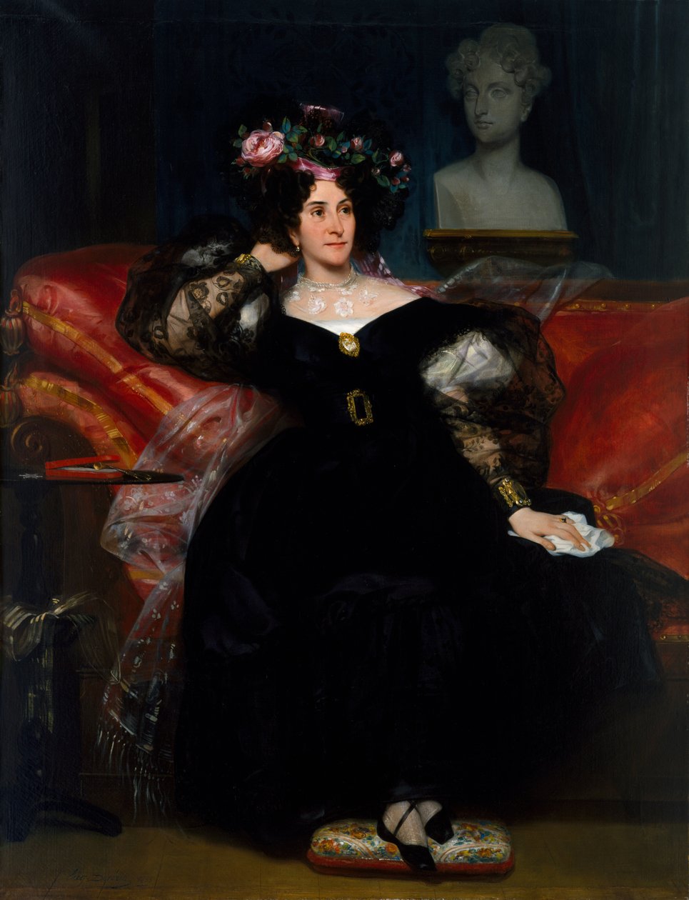 Ritratto di Madame Jules-Antoine Droz, 1833 da Eugene Deveria