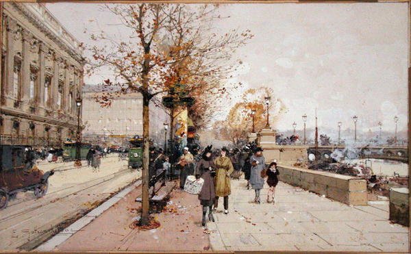 La Senna, Parigi da Eugene Galien Laloue