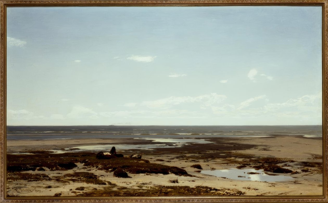 E. Dücker, Sulla spiaggia da Eugene Gustav Dücker