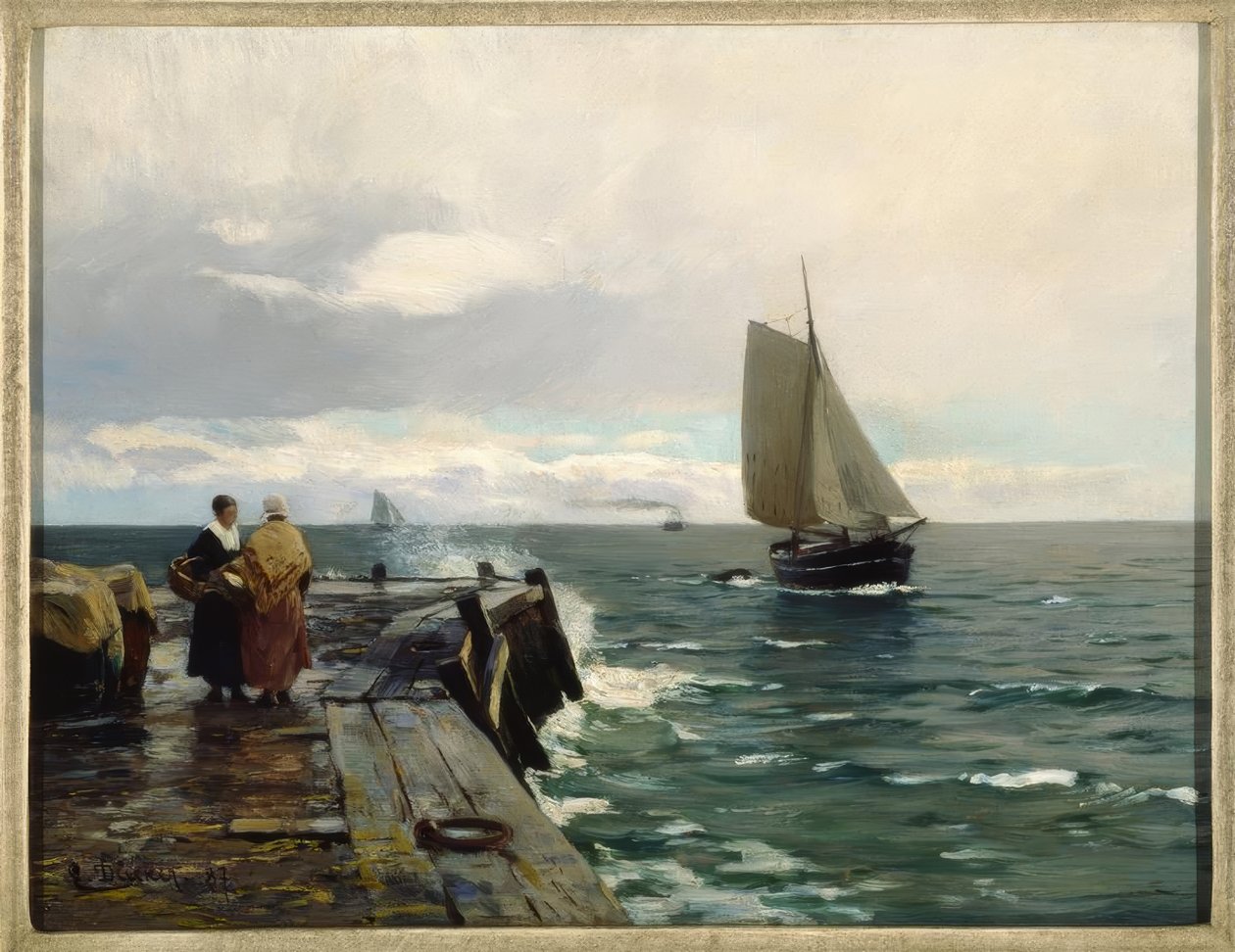 Sulla costa del Mar Baltico da Eugene Gustav Dücker