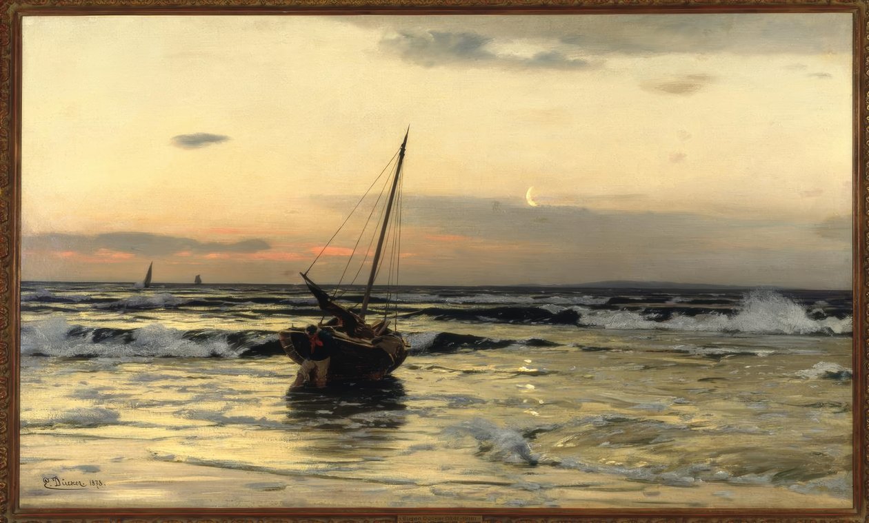 Tramonto sul mare da Eugene Gustav Dücker