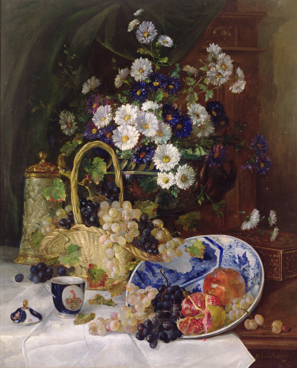 Natura morta con fiori e frutta da Eugene Henri Cauchois