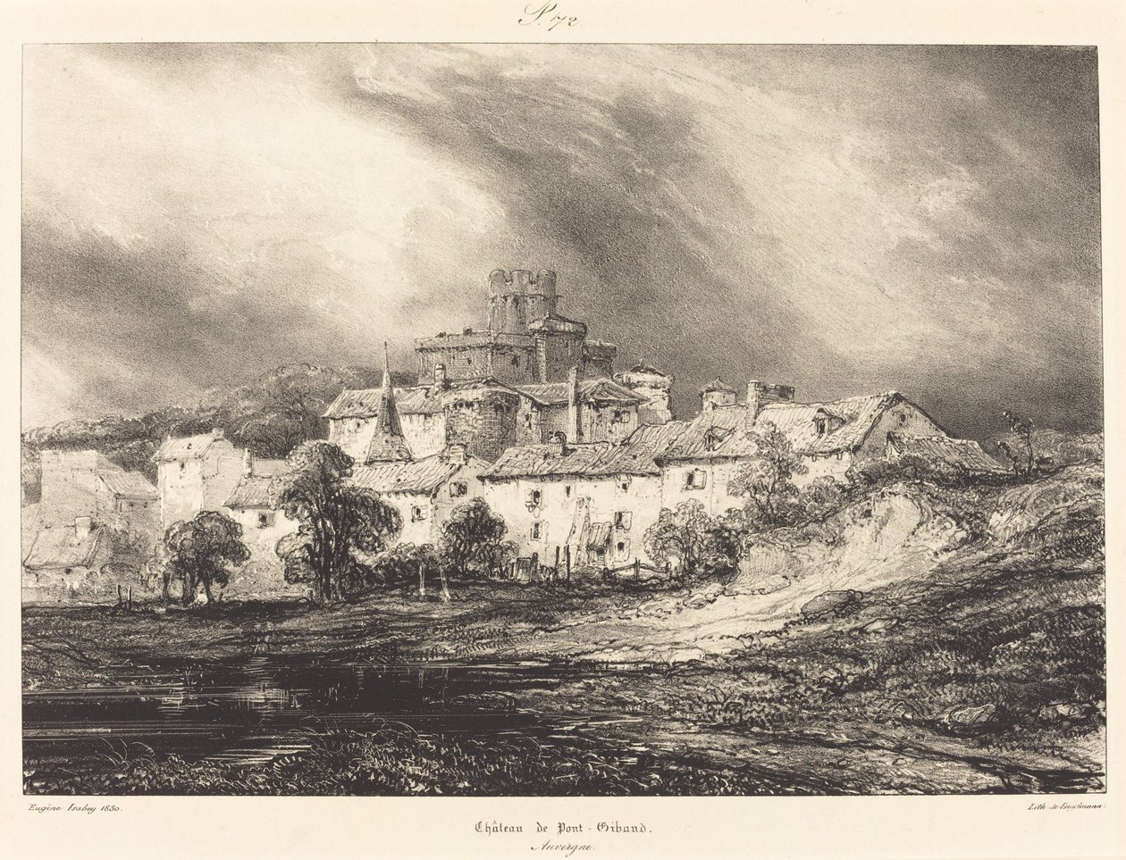 Château de Pont-Gibaud da Eugene Isabey