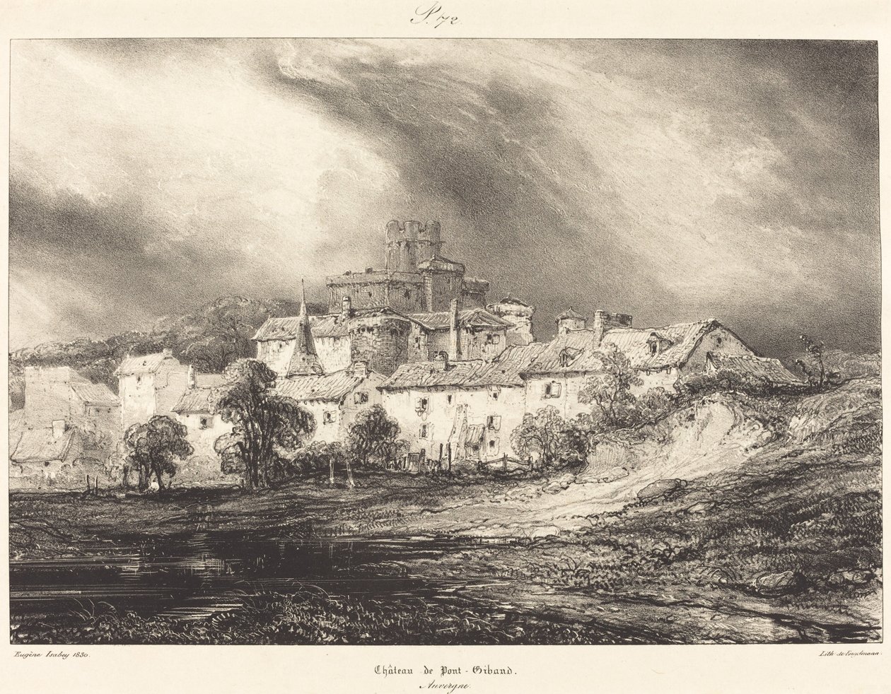Castello di Pont-Gibaud da Eugene Isabey