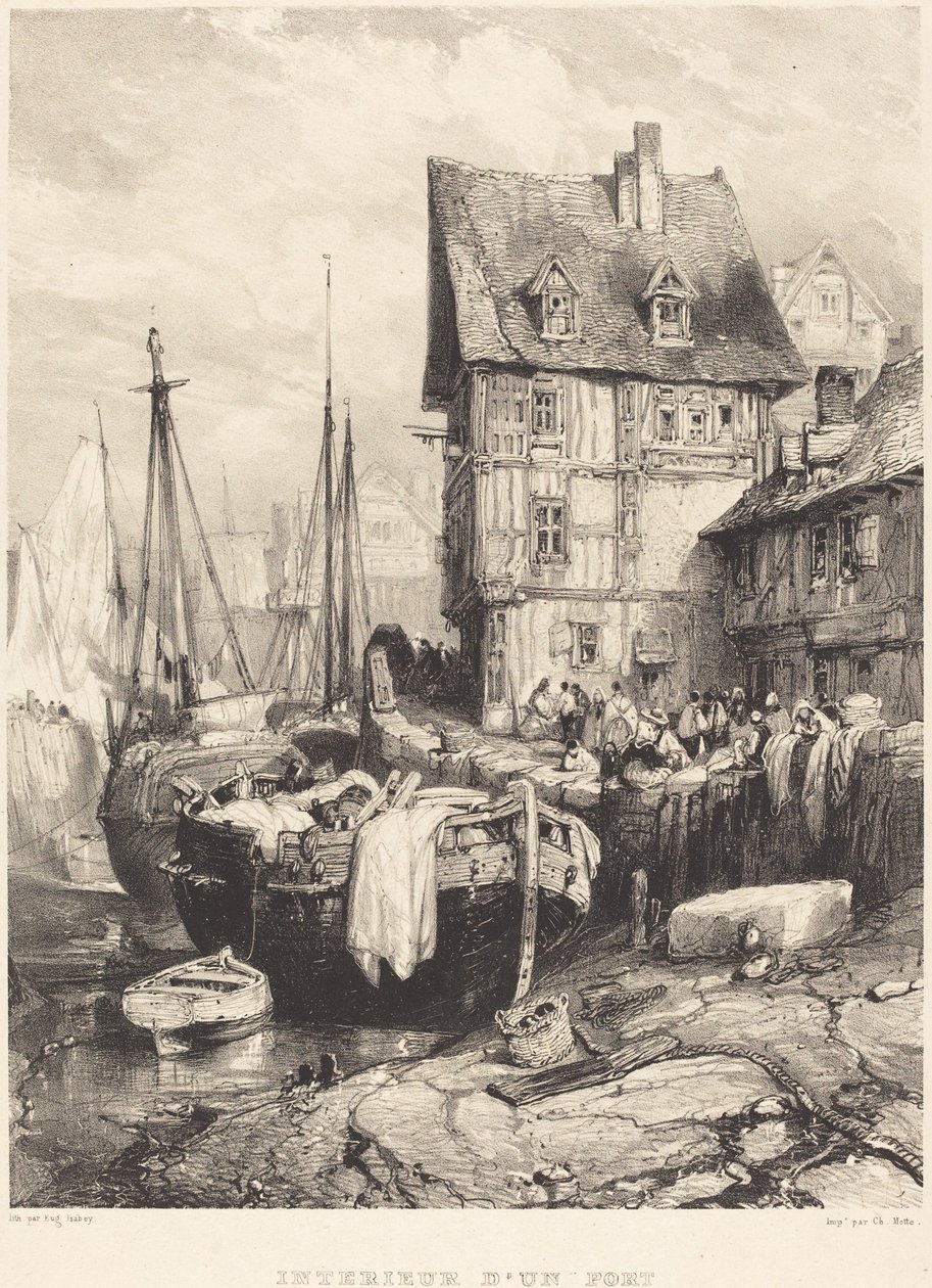 Interno di un porto da Eugene Isabey