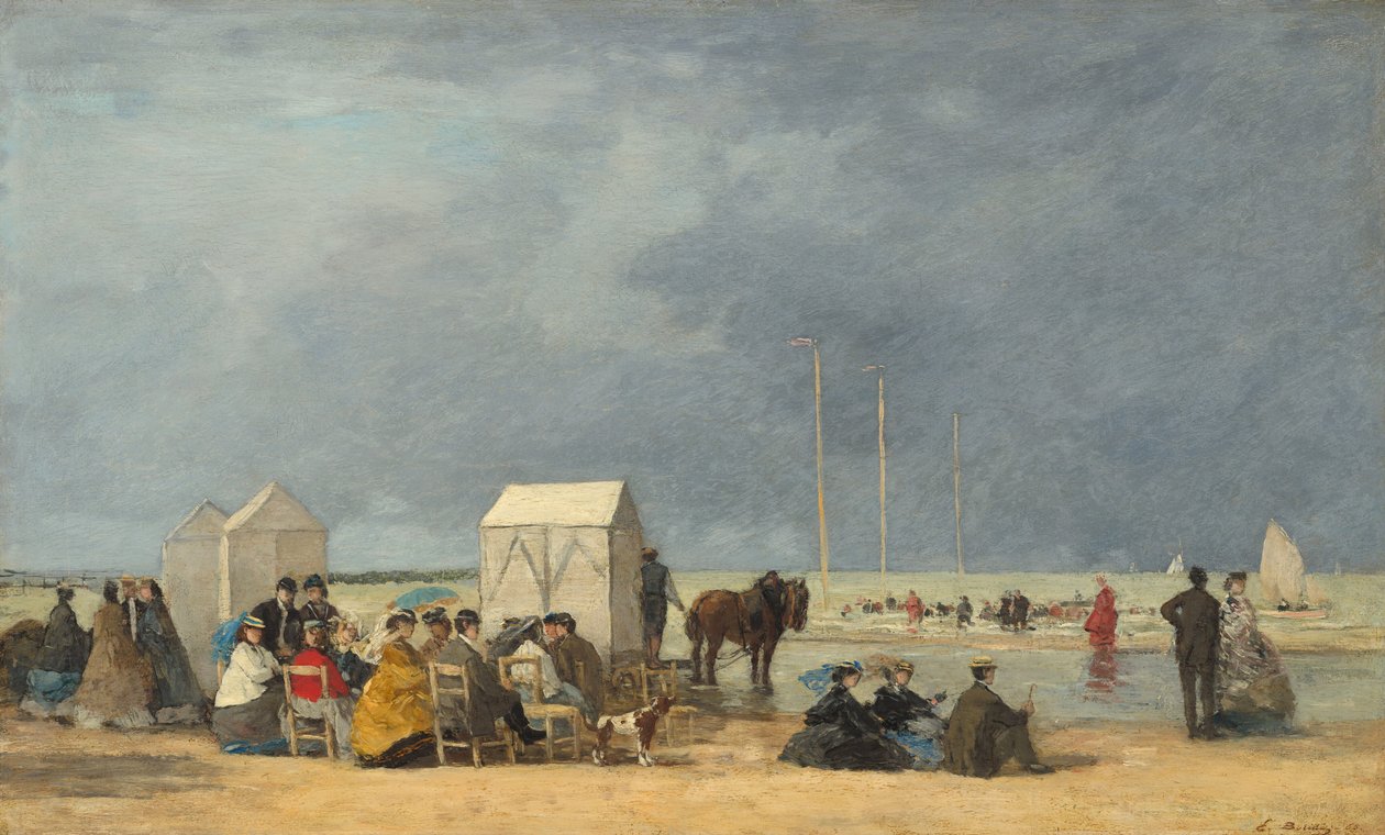 Tempo di bagno a Deauville, 1865 da Eugene Louis Boudin