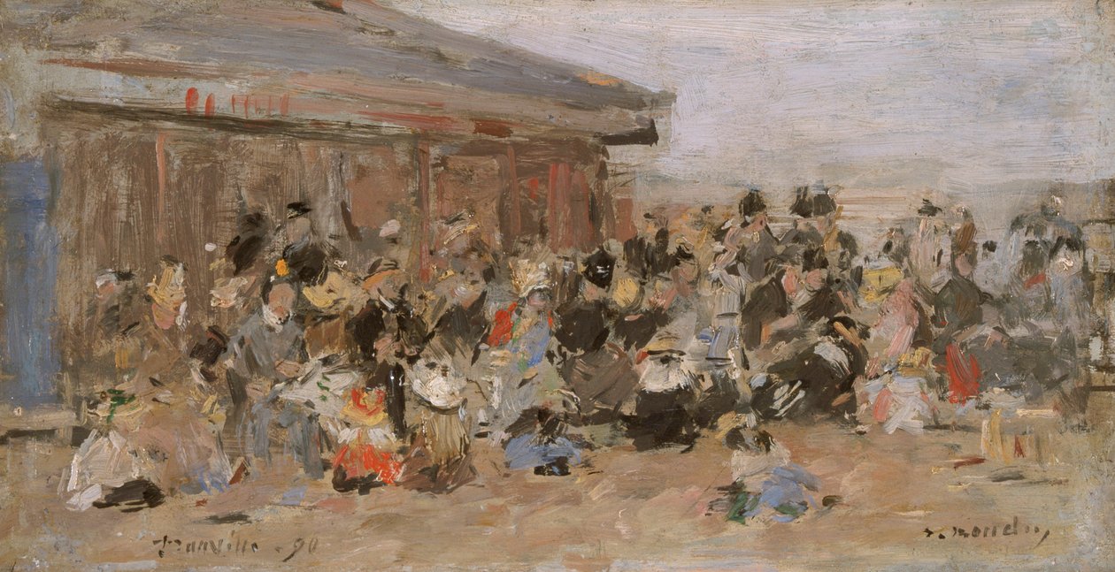 Spiaggia a Trouville, 1890 da Eugene Louis Boudin