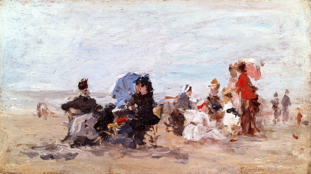 Spiaggia vicino a Deauville, c.1874 da Eugene Louis Boudin