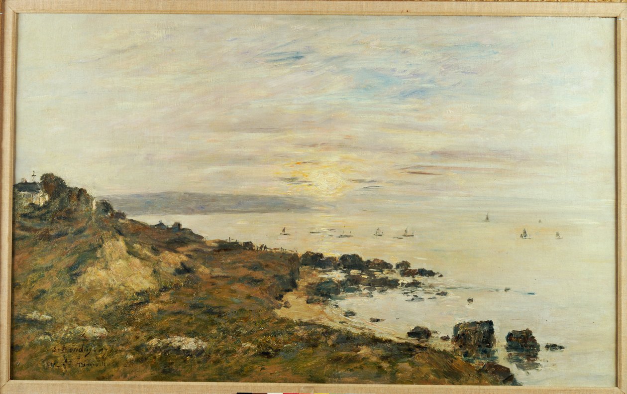 Scogliere a Benerville, tramonto da Eugene Louis Boudin
