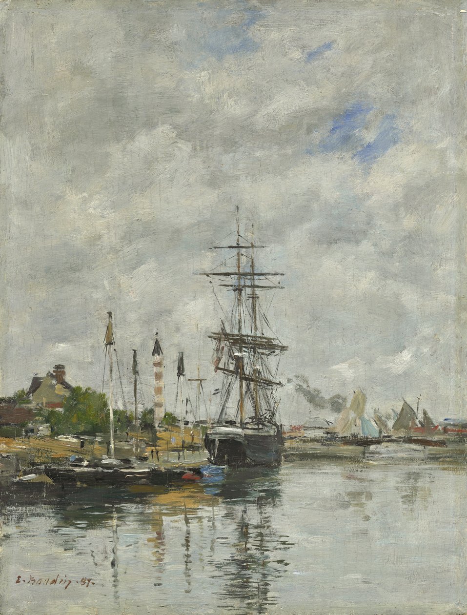 Deauville, il bacino delle barche da Eugene Louis Boudin