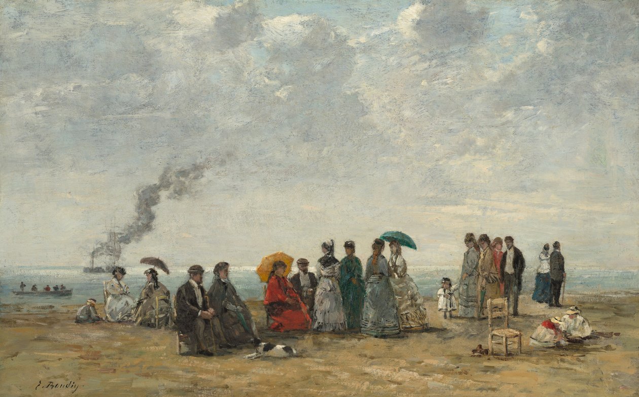 Figure sulla spiaggia, c. 1867-1870 da Eugene Louis Boudin