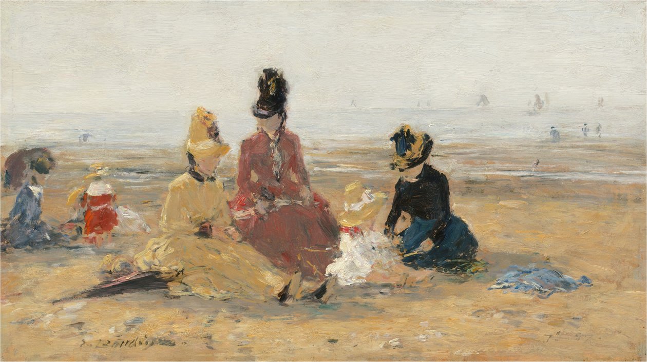 Sulla Spiaggia, Trouville, 1887 da Eugene Louis Boudin