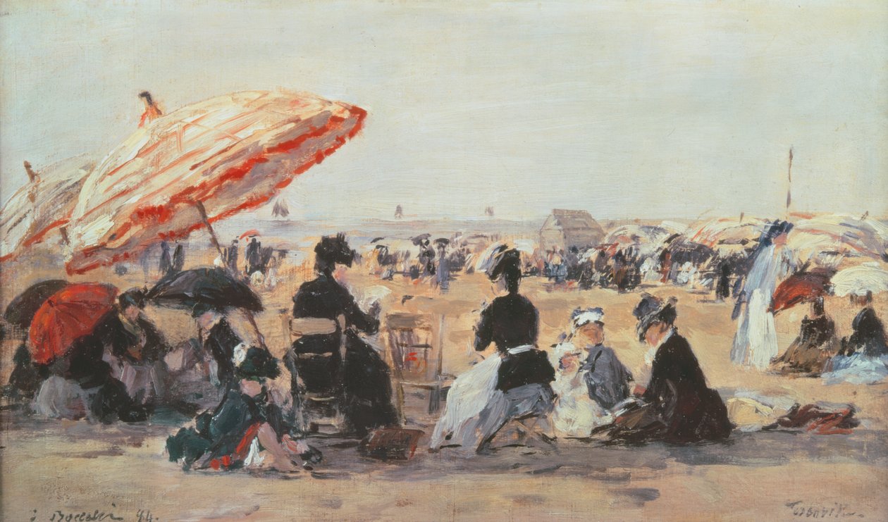 La spiaggia da Eugene Louis Boudin