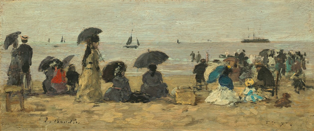 La Spiaggia, 1877 da Eugene Louis Boudin