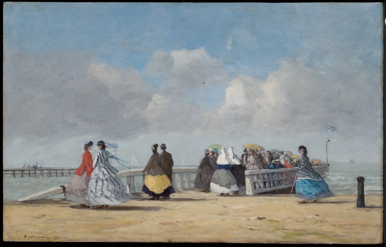 Il molo di Trouville, 1864 da Eugene Louis Boudin