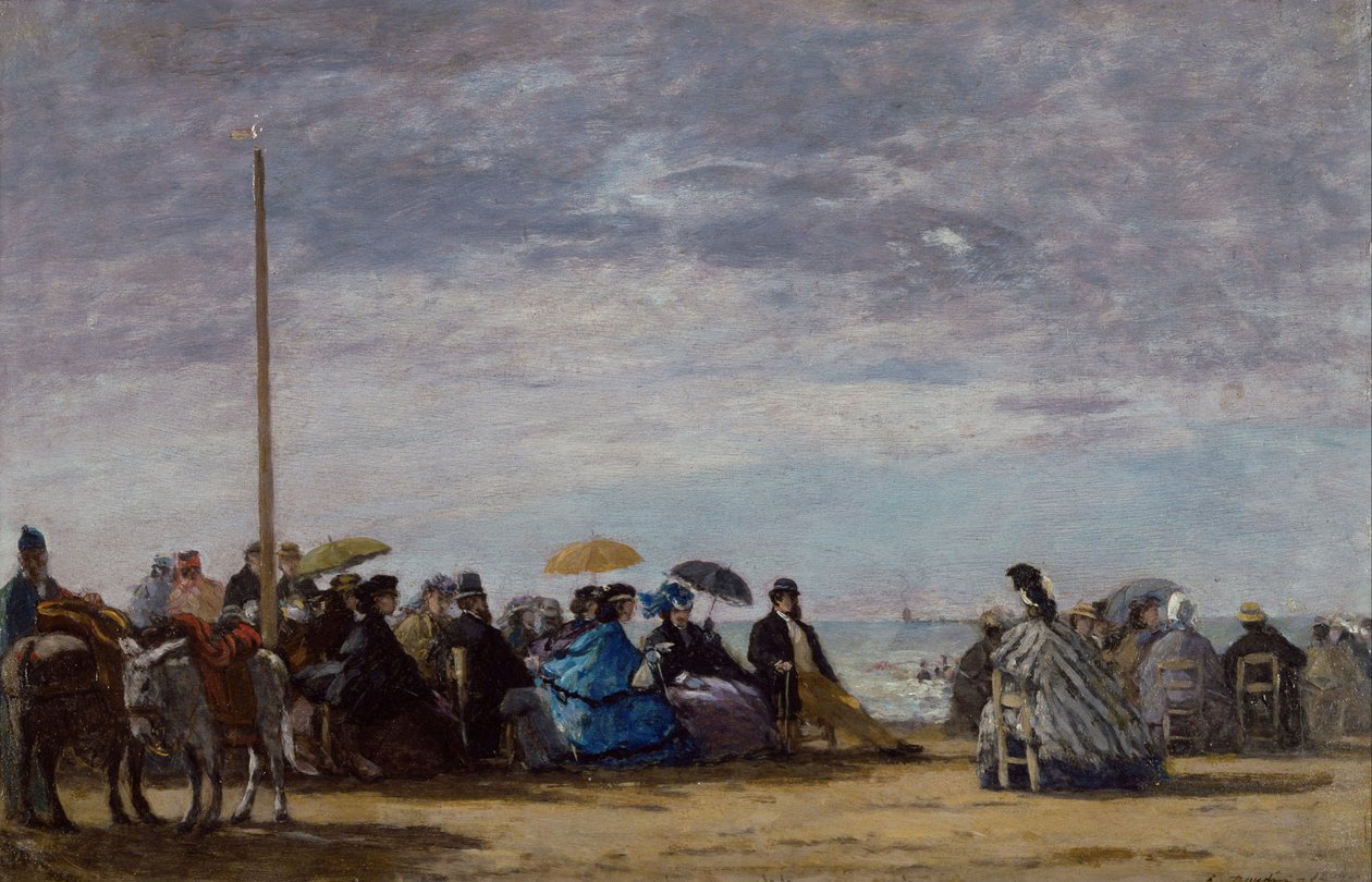La spiaggia, 1864 da Eugene Louis Boudin
