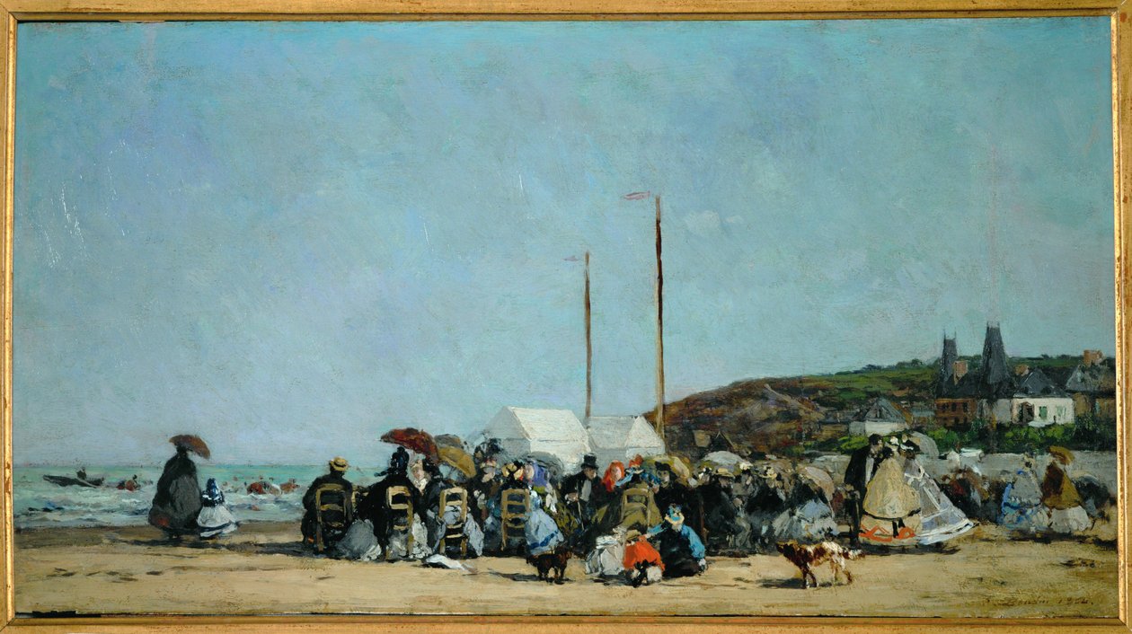 La spiaggia di Trouville da Eugene Louis Boudin