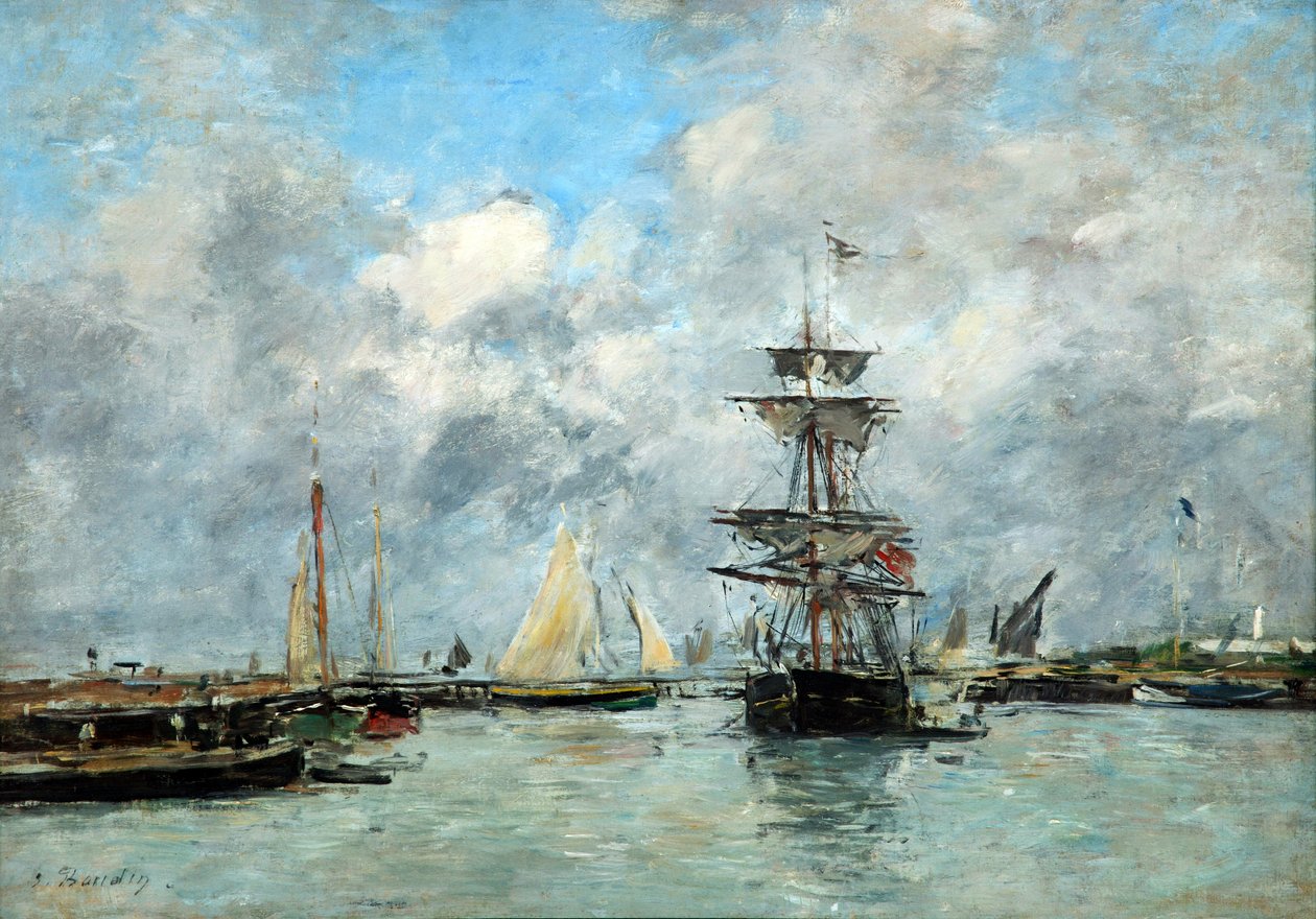 Porto di Trouville da Eugene Louis Boudin