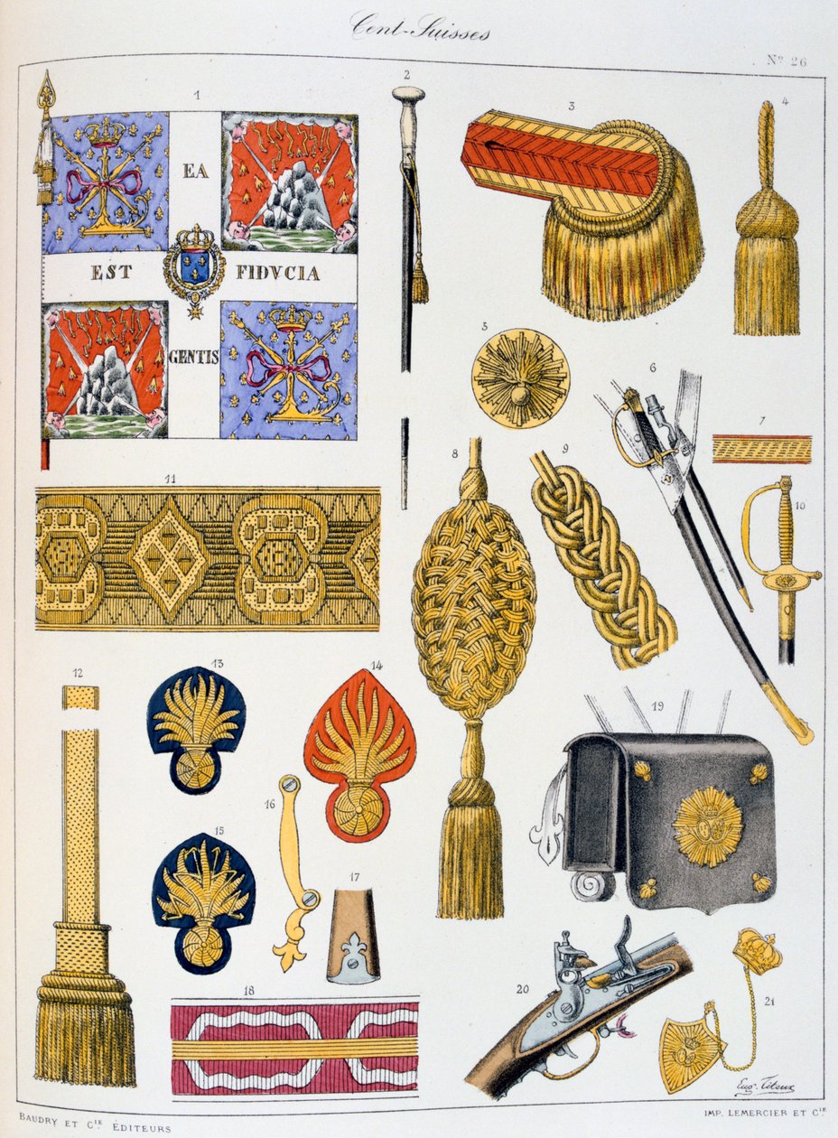 Cent-Suisses, Insegna da Eugene Titeux