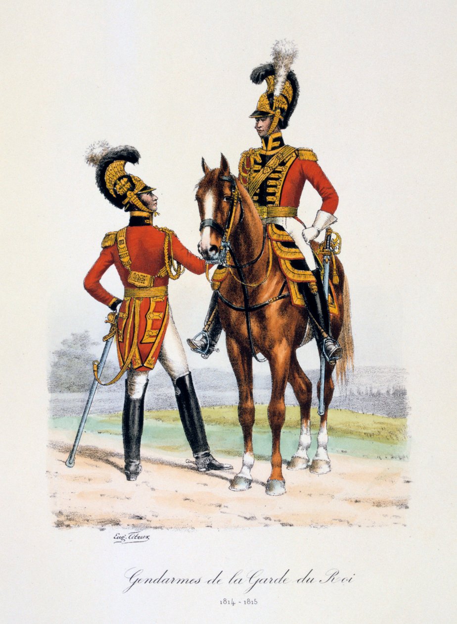 Gendarmi della Guardia del Re, 1814-15 da Eugene Titeux
