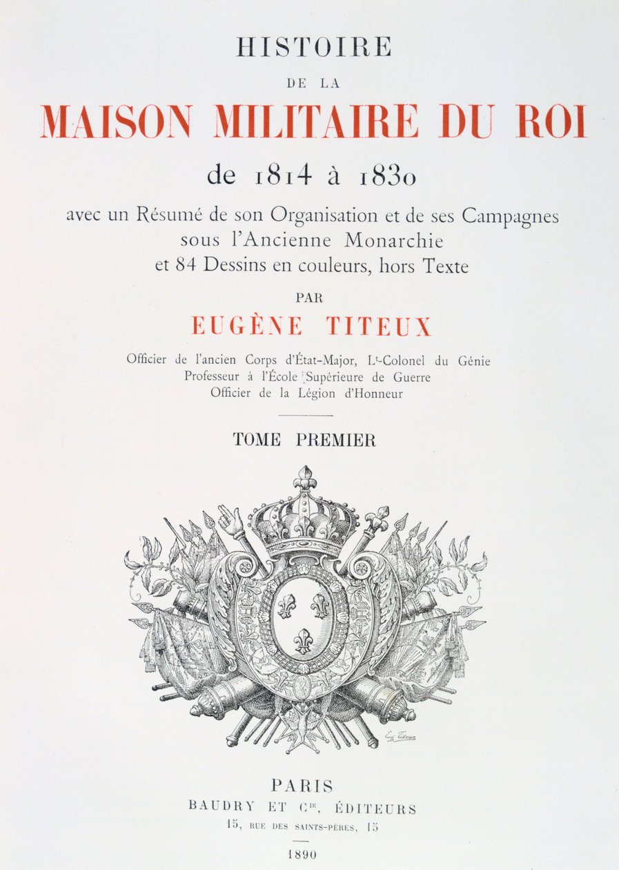 Pagina del titolo, 1814-1830 da Eugene Titeux