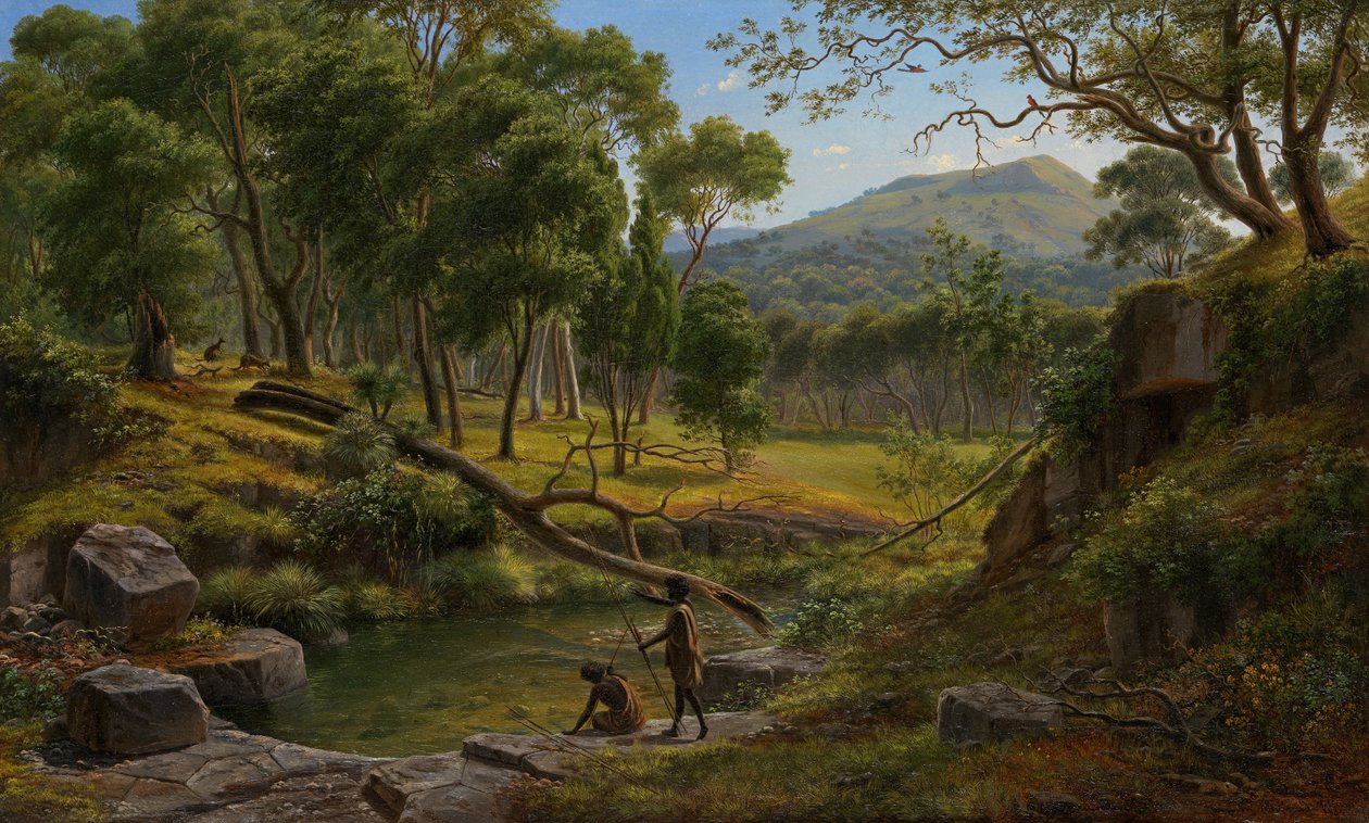 Colline di Warrenheip, vicino a Ballarat da Eugene von Guérard