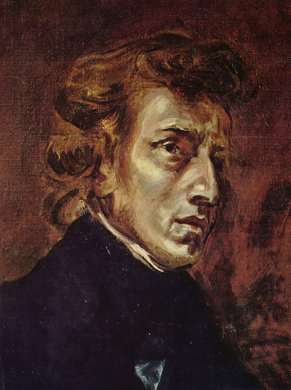 Ritratto di Frédéric Chopin da Ferdinand Victor Eugene Delacroix