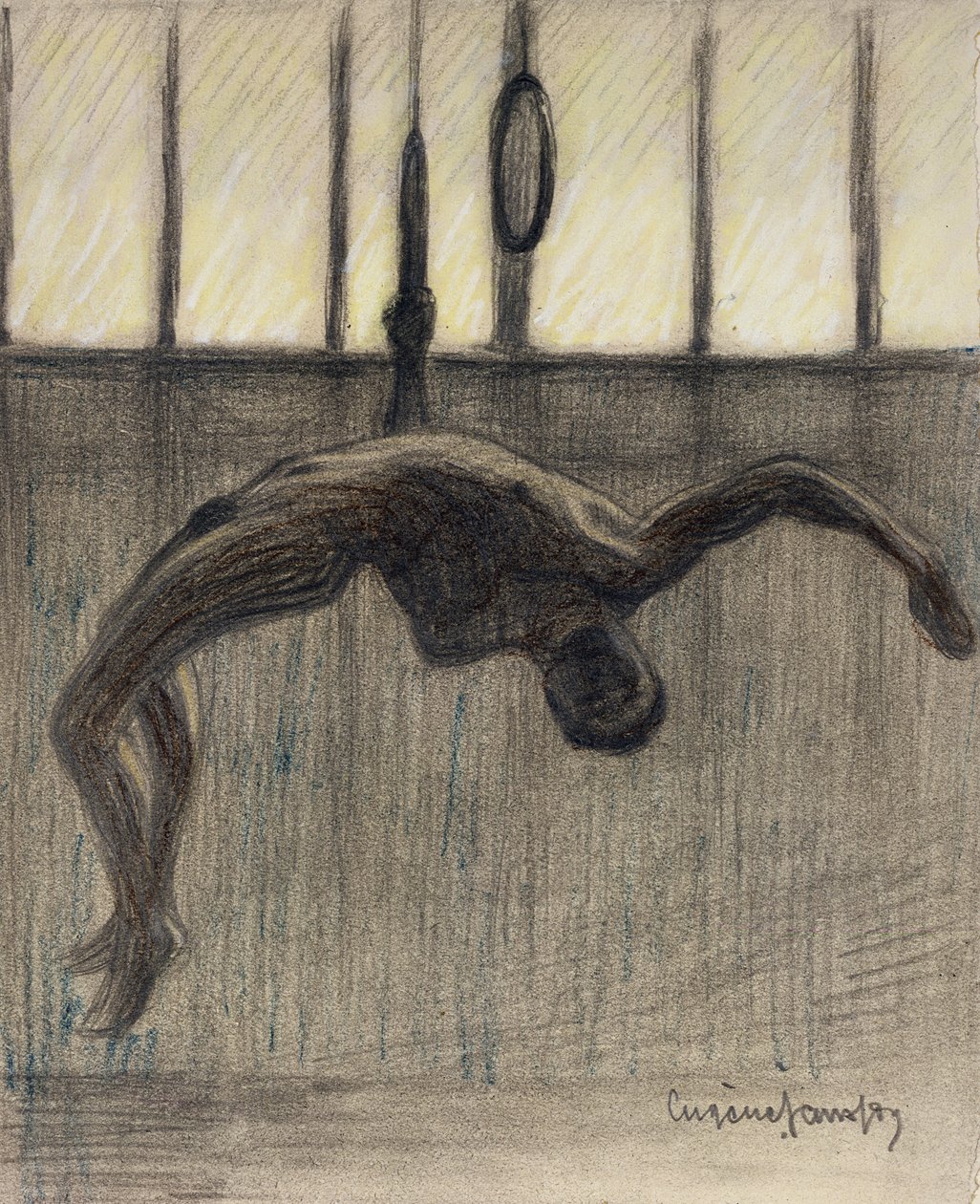 Ginnasta agli anelli, 1911 da Eugène Jansson