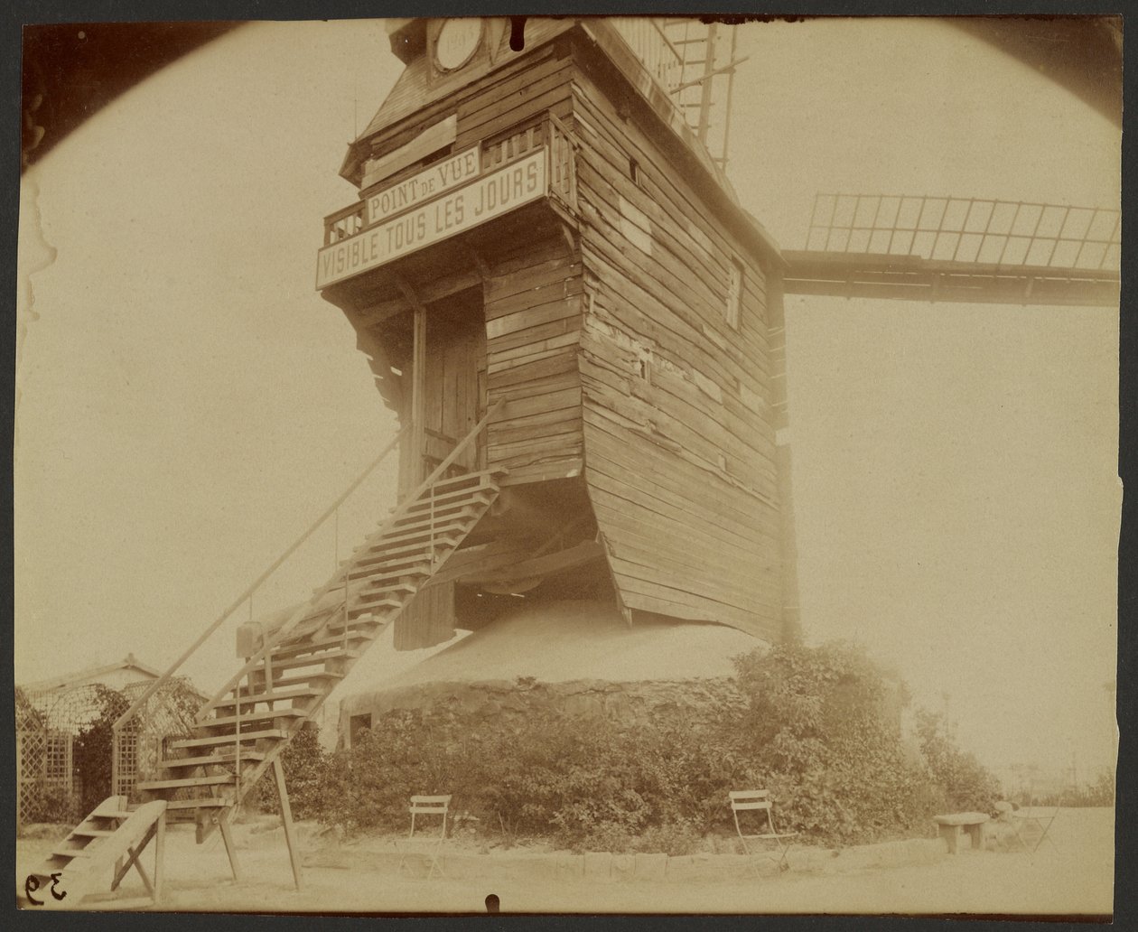 Montmartre, Moulin de la Galette, Rue Lepic da Eugène Atget