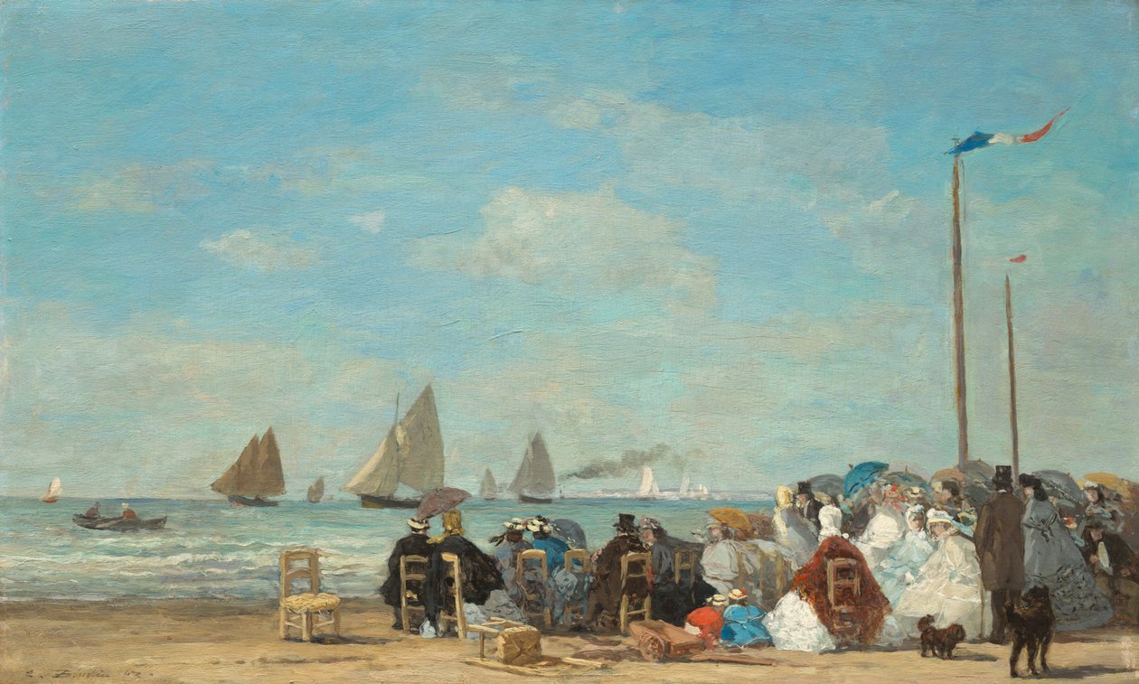 Scena di spiaggia a Trouville da Eugène Boudin