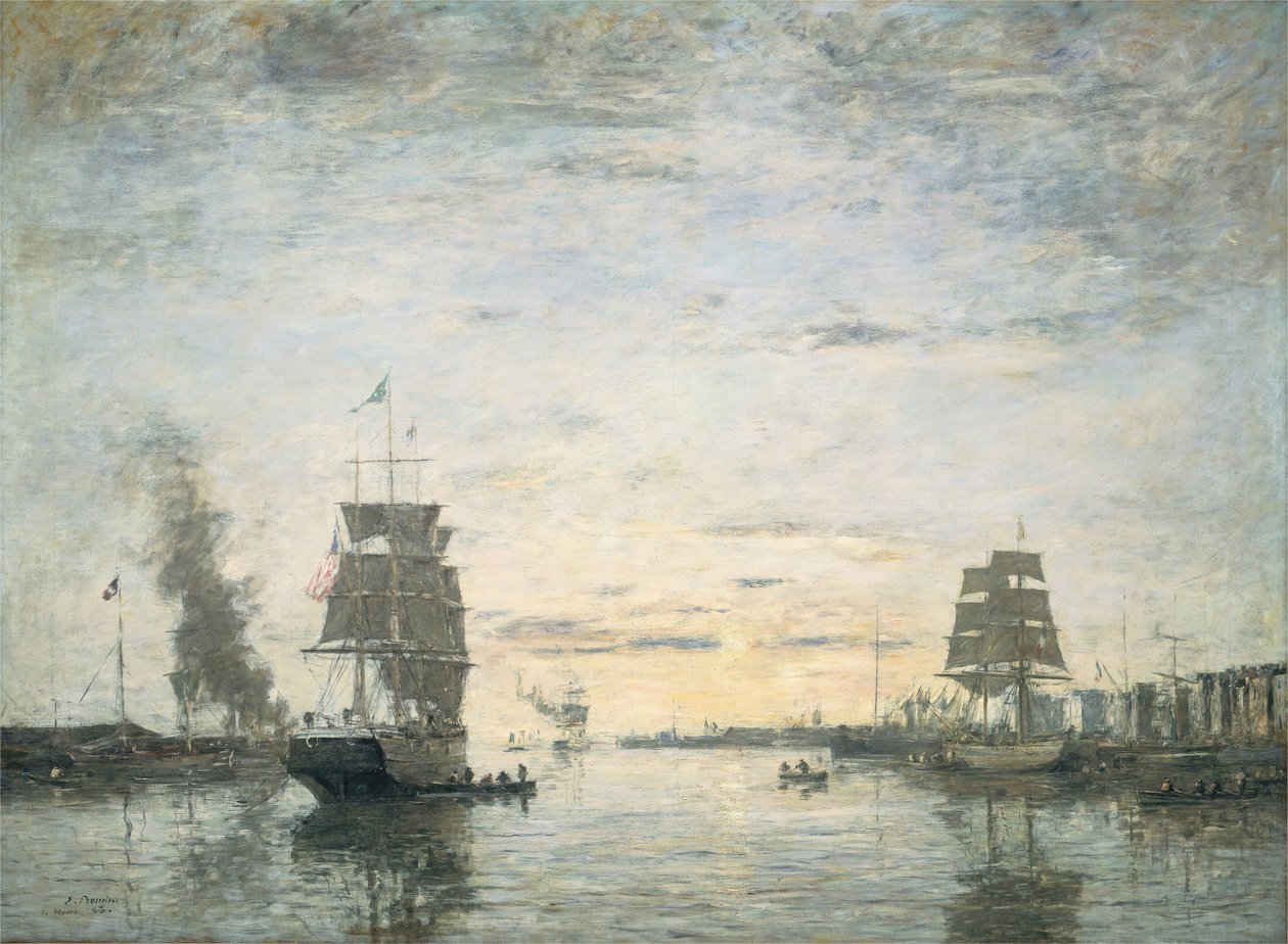 Ingresso al porto, Le Havre da Eugène Boudin